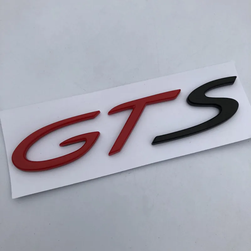 Смешанные 5 цветов, ABS Turbo S GTS 4, автомобильные наклейки, эмблема для кузова, задняя наклейка, внешние аксессуары 718, 911, 996, черный, серебристый, красный, золотой