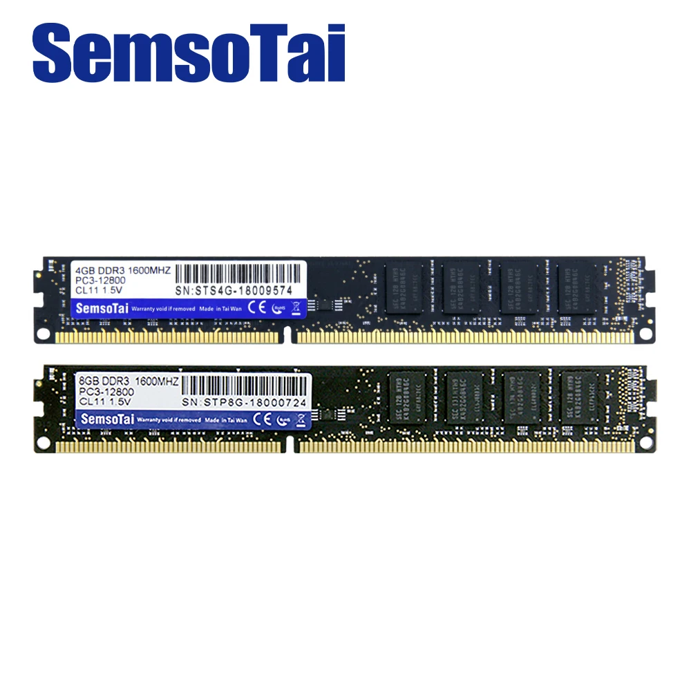 Оперативная память SemsoTai ddr3 4 ГБ 8 1600 МГц CL = 11 1 5 контактов Φ DIMM JEDEC в пожизненная