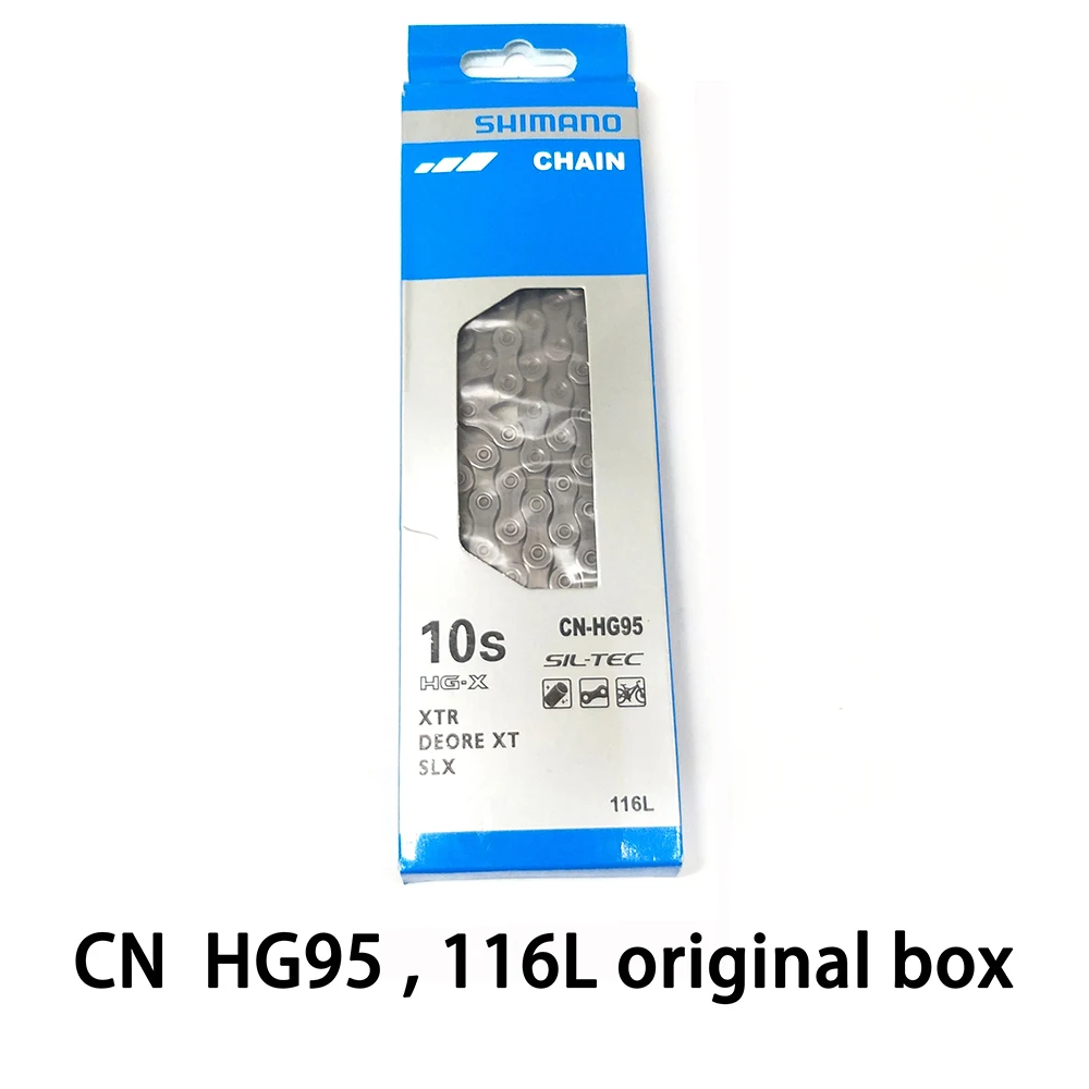DEORE XT CN HG95 10 скоростной велосипед 112L 116L цепь 10 S HG-95 mtb горный велосипед цепи костюм для Deore M590 M610 группа - Цвет: HG95 Original Box
