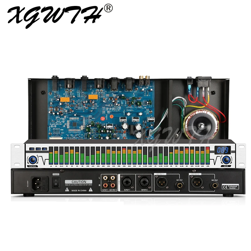 US $280.03 Dual 31 Bands Equaliser Digital Equalizador De Audio Equalizers Sound System Stage Karaoke DJ Equipment Stage Performance
