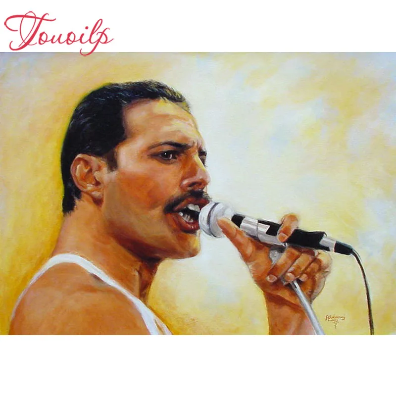 Картина из квадратных и круглых страз TOUOILP Фредди Меркьюри алмаз живопись