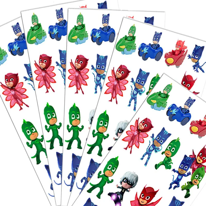 

PJ masks original Tattoo stickers random 1 sets action figure Cartoon Catboy Owlette Gekko girl Christmas birthday gifts