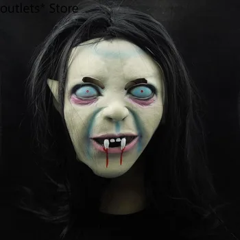 

Halloween Props Female Ghost Mask Horror Mask Japan Scary Headgear Adult Grimace Latex Headgear