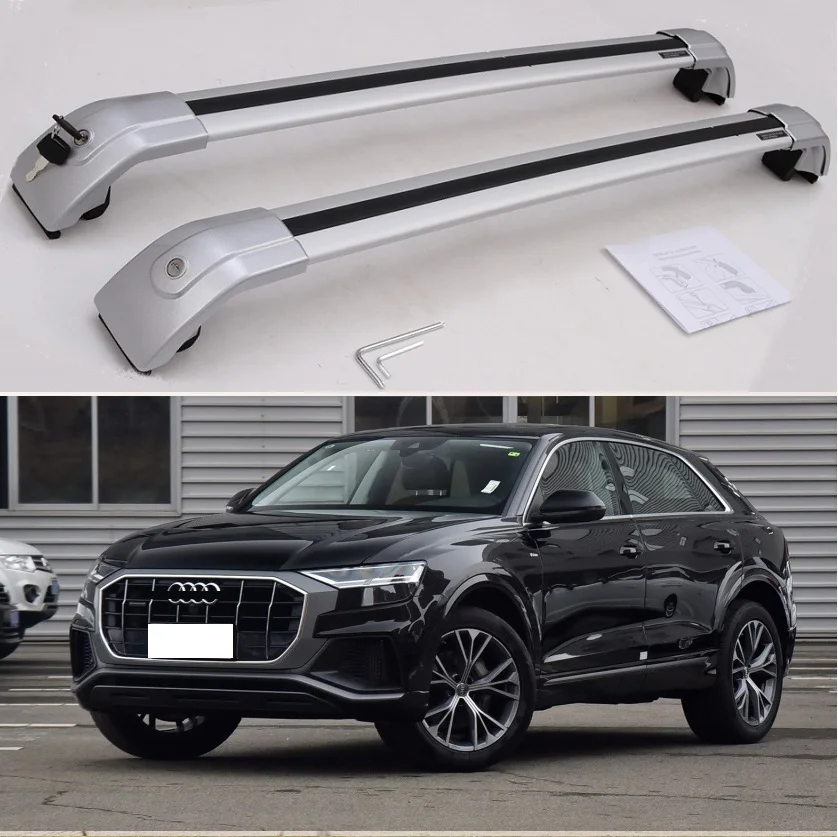 Новая Серебристая багажная полка для Audi Q8 2019 2020 багажа на крышу перекрещенная