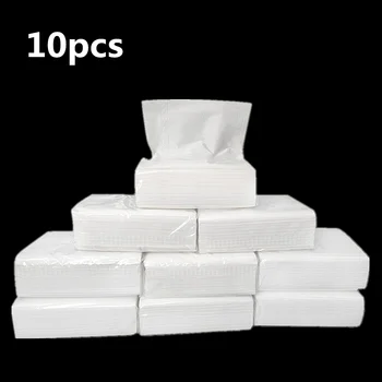 

10pcs 3-layer Toilet Napkin Paper Thickened Paper Napkins Tissues Wood Pulp Paper Soft Disposable Napkins for Restaurant Hotel