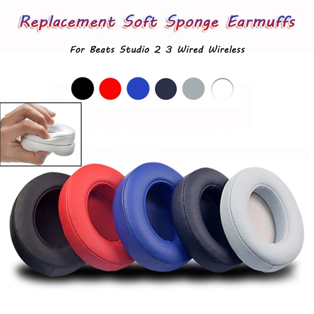 Wireless Headphones Wired Earphones Wired Headphones Headphone Pad Ear Pad Sponge Earmuffs Earphone Cover Beats Studio 2 3 Wired Wireless Earphone Accessories 1Pair