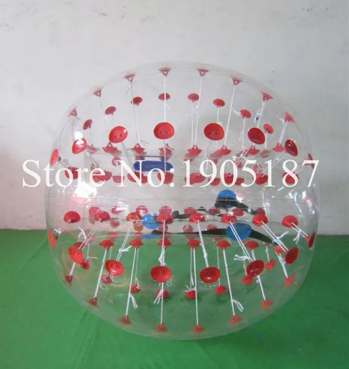 Цена 1 м, 1,2 м, 1,5 м лучшее качество Тела Зорб мяч, пузырь футбол, надувной Loopy мяч, бампер мяч для продажи - Цвет: red dot(1.5m)