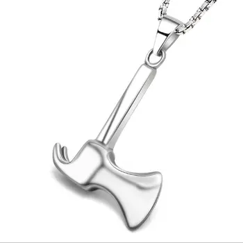 

10pcs Vintage Punk Necklace Stainless Steel Axe Pendant Biker Necklace For Men Women Jewelry Stores