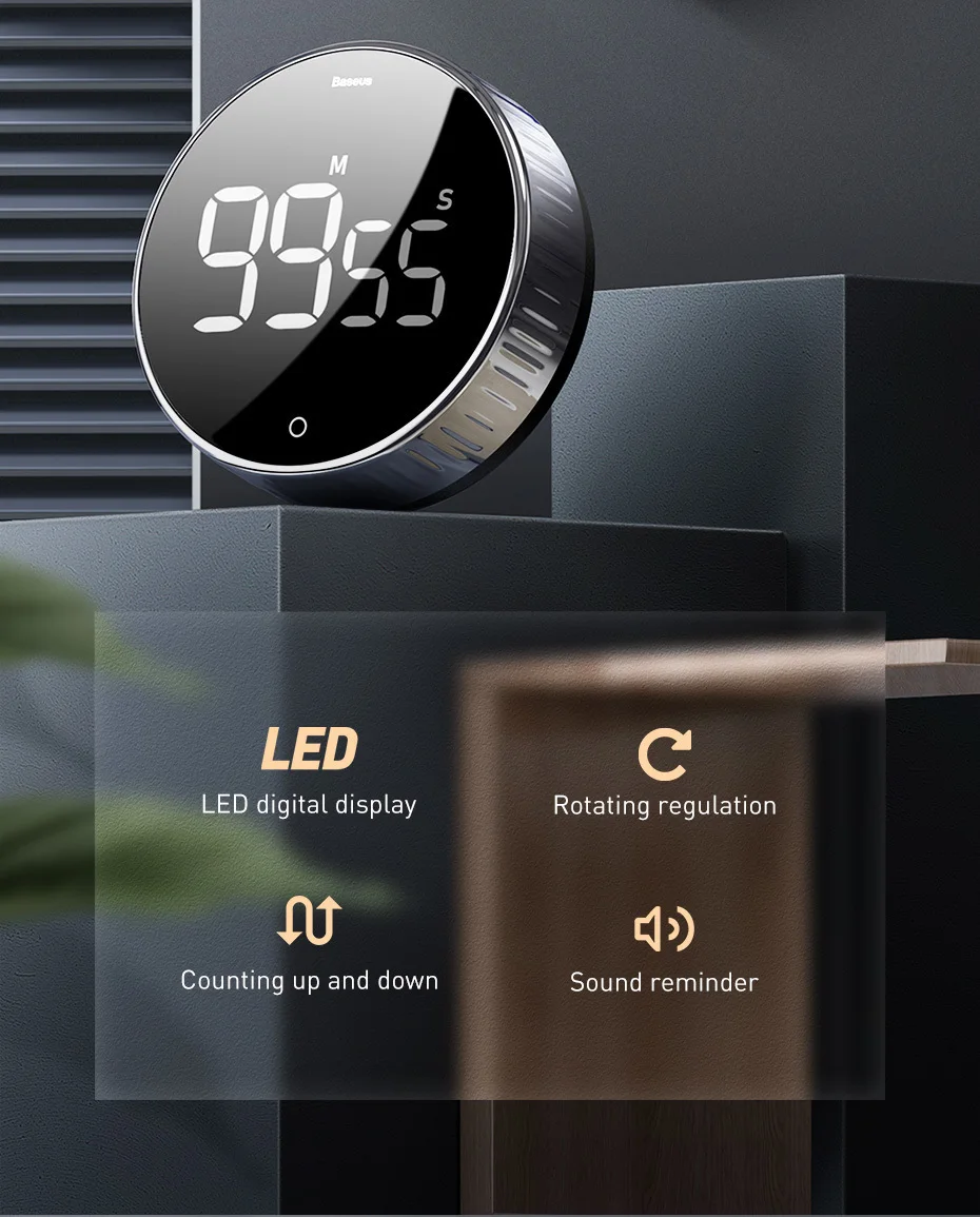 Silverkial LED Digital Home Kitchen Electronic Timer Countdown Recordatorio Kitchen Timer 