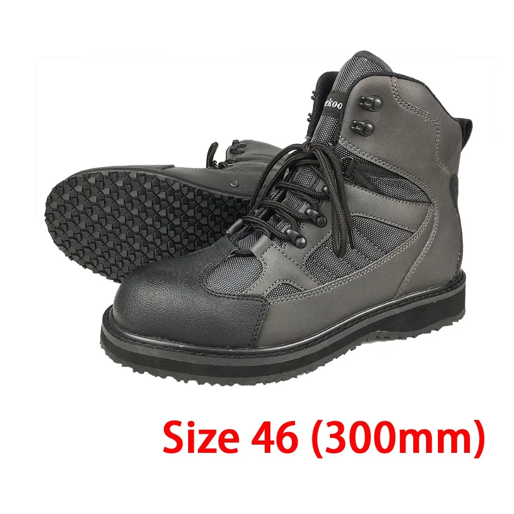Рекламная обувь для рыбалки на свежем воздухе, охотничья обувь, войлочная или резиновая подошва, ботинки в стиле рок, подходят для рыбалки, одежды или штанов FM3 - Цвет: Size 46 rubber sole