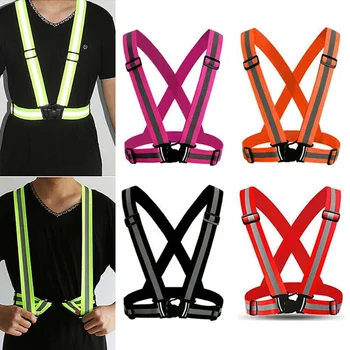 

Reflective Vest High Visibility Adjustable Waistcoat Tank Outdoor Fitness Safety Women Men's Sportswear Cycling Bike Accessory