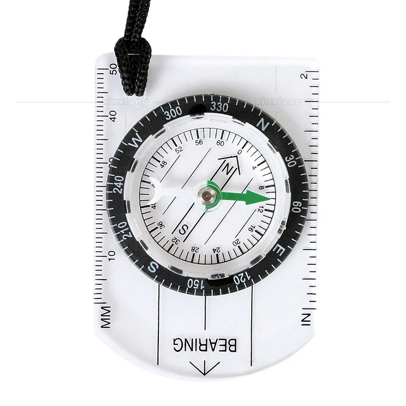 

Outdoor Camping Hiking Transparent Plastic Compass Compass Proportional Footprint Travel Military Compass Tools Travel Kits