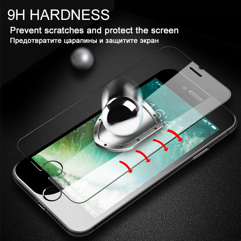 2 шт для apple iphone 8 протектор экрана на i Телефон Закаленное стекло Защитная пленка lphone aphone ihone glas 7 plus tremp 8plus