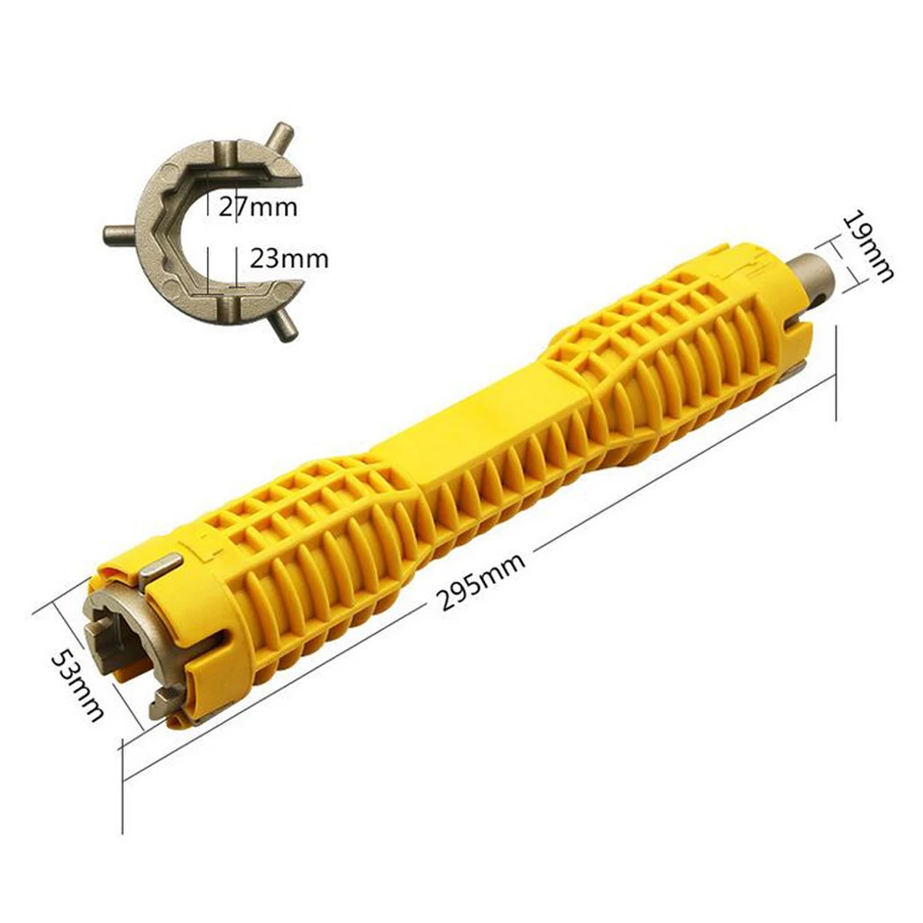 Multipurpose Faucet and Sink Installer Socket Wrench Tool Yellow