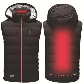 

Smart Electric Heating Vest USB Charging Three-speed Temperature Control Winter Warmer Clothes For Outdoor Men Thermal Waistcoat