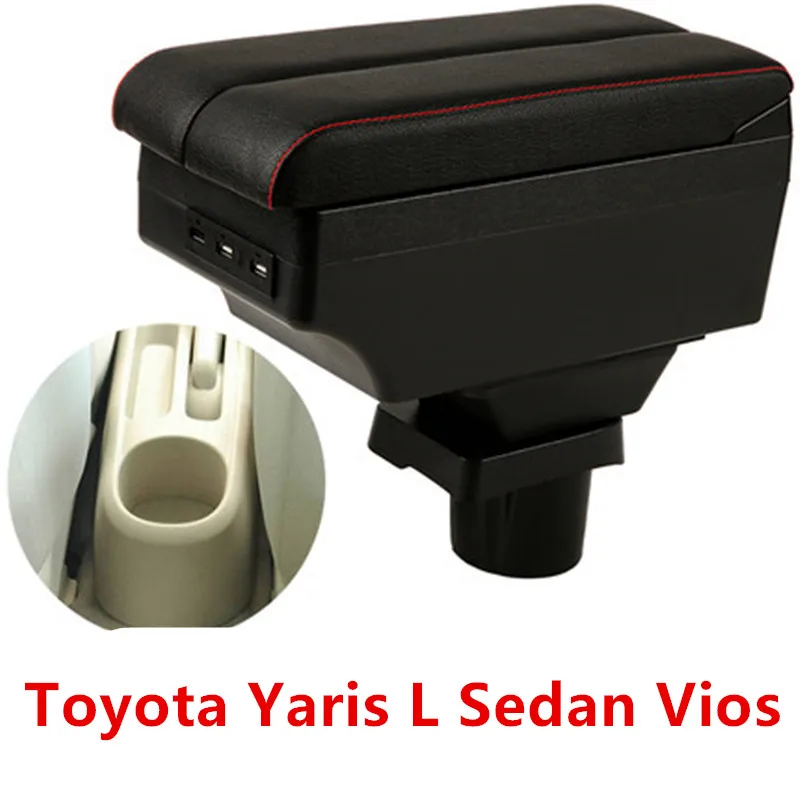 Для Toyota Yaris подлокотник коробка двойной слой с usb интерфейсом