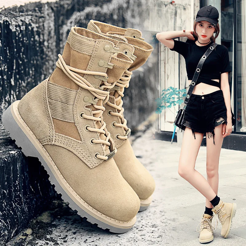 

2020 Autumn And Winter New Style Women's Boots Wolf Warriors Boots Women's Dull Polish Shoe Desert Boots Men's Work Shoes Martin