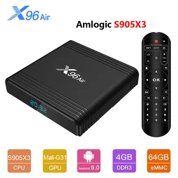 

10PCS X96 Air Amlogic S905X3 mini Android 9.0 TV BOX 4GB 64GB 32GB wifi 4K 8K 24fps Netflix X96Air 2GB 16GB Set Top Box