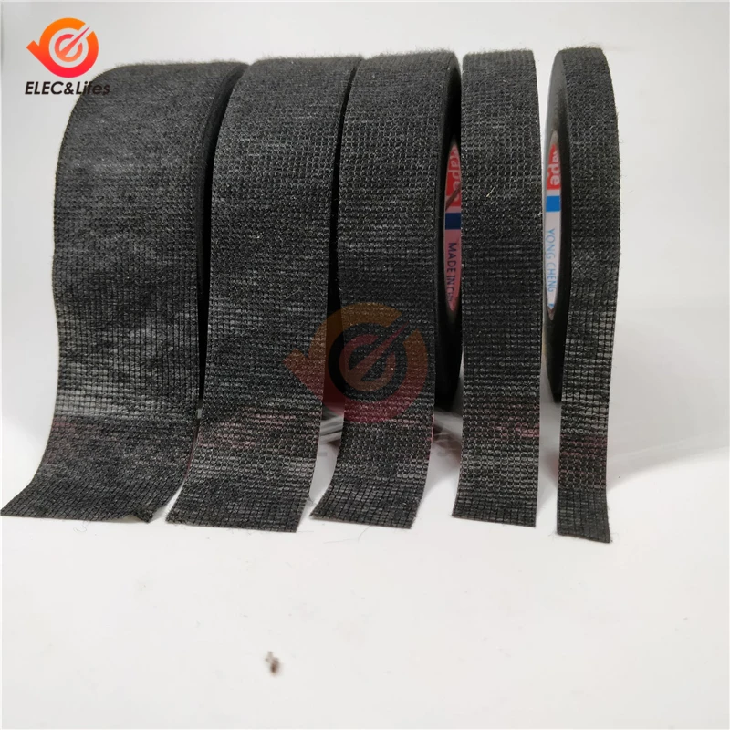 Heat-resistant Adhesive Cloth Fabric Tape For Car Auto Cable Harness Wiring Loom Protection Width 9/15/19/25/32MM Length 15M