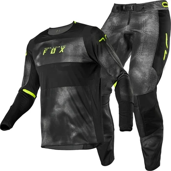 

9 Colors Top Moto MX Jersey And Pants For NOIZ FOX 360 Motocross Gear Set Dirt Bike Downhill Jersey Set ATV Motorcycle Suit 09