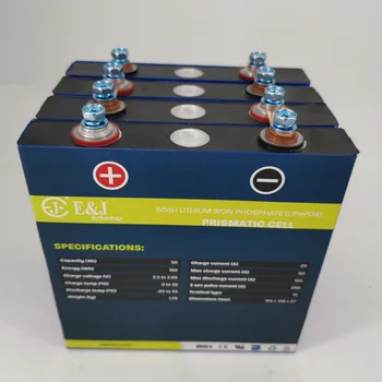 

4PCS 3.2V LiFePO4 50Ah Battery Cell Packed To Be 12V 50Ah Battery Pack For Electric Bike Scooter Solar System