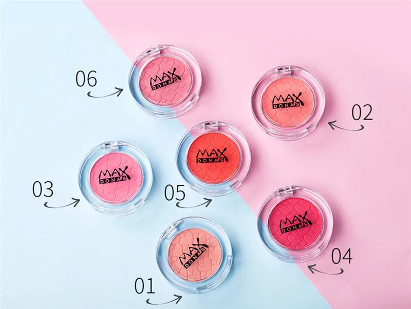 Румяна для макияжа щек пудра 6 цветов румяна разных прессованная основа макияж