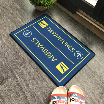 

Dropshipping Doormat Airport Signs Arrivals Departures Custom Welcome Mat for Entrance Carpet In The Hallway Floor Carpets