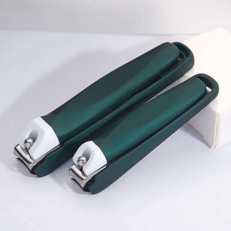 LIZY Professional Nail Clipper with Catcher Stainless Steel Nail Cutting Machine Trimmer Toe Scissors Clip Catcher