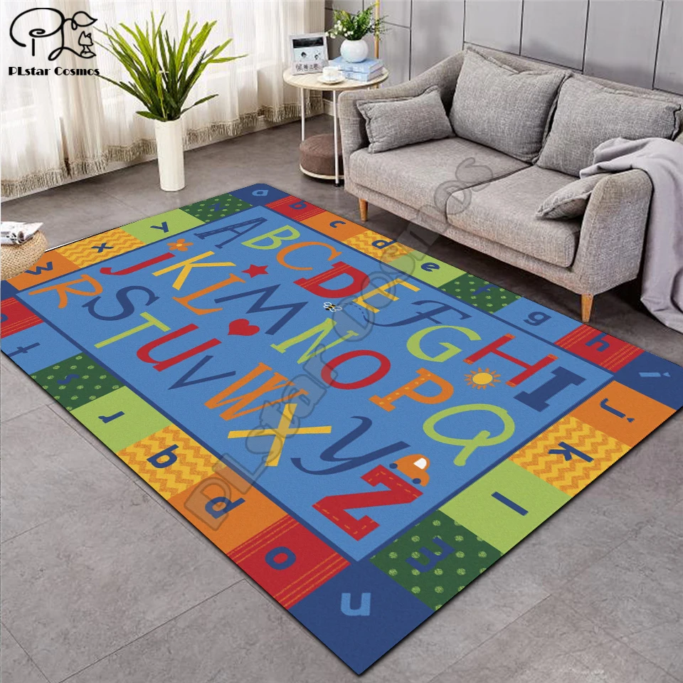 

Educational floor playmats kids 3D Print Carpet Hallway Doormat Anti-Slip Bathroom Carpets Kids Room Absorb Water Kitchen-1