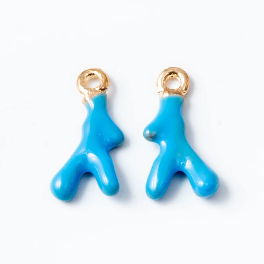 10 шт. эмалью в виде оленьих рогов и очарование кулон для Для женщин изготовление