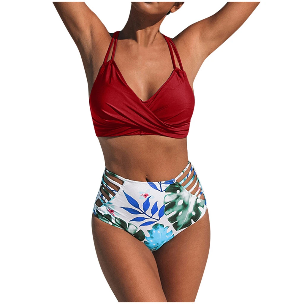 swim shorts and bikini top