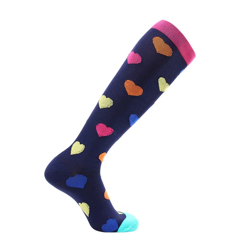 Спортивные футбольные носки, волшебные компрессионные эластичные чулки для мужчин и женщин, уличные Компрессионные носки для верховой езды на открытом воздухе - Цвет: J