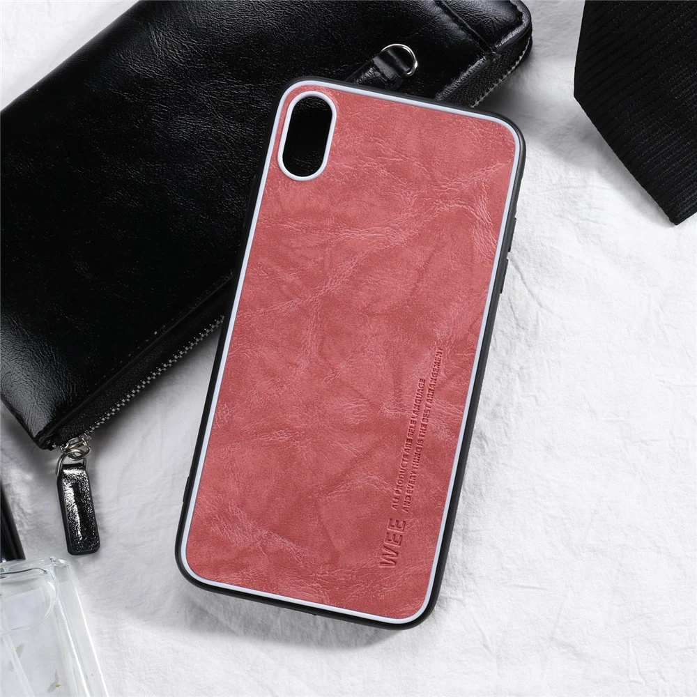 Модный чехол из искусственной кожи для iPhone XS, XR, XS, Max, черный мягкий силиконовый защитный чехол-бампер, чехол на 6, 6S Plus, 7, 8 Plus, корпус