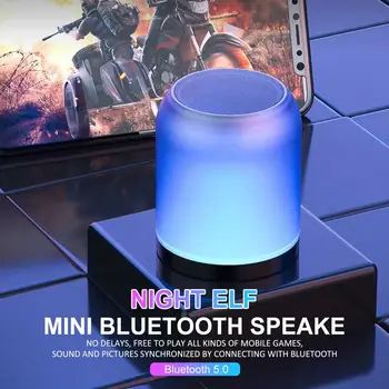 

Wireless Bluetooth 5.0 Speaker Mini Audio-visual Loudspeaker With Colorful Breathing Atmosphere Lights Waterproof Dustproof