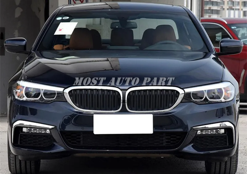 Накладка на передний бампер из АБС пластика для противотумансветильник 2 шт. BMW 5