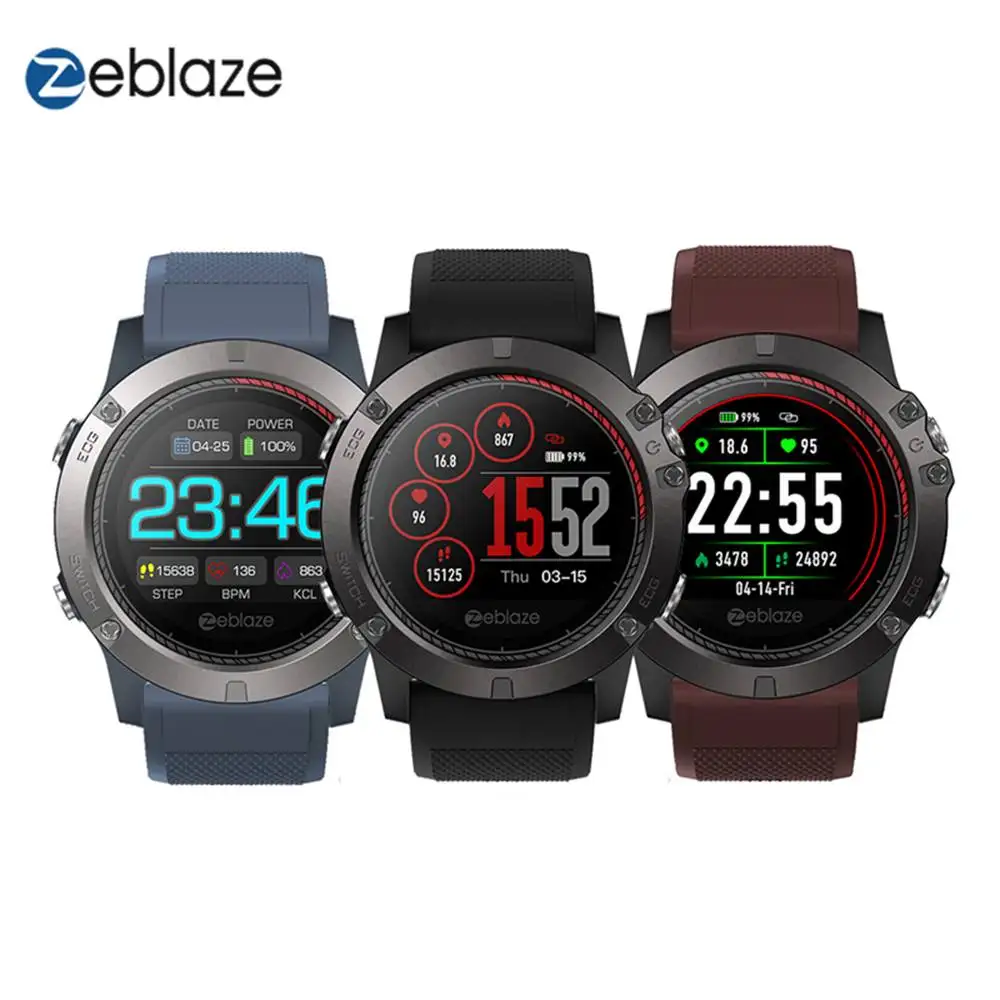 

Zeblaze VIBE 3 ECG Smart Watch Instant ECG on demand Color display Heart Rate IP67 Multi-sport modes Fitness Track for Android