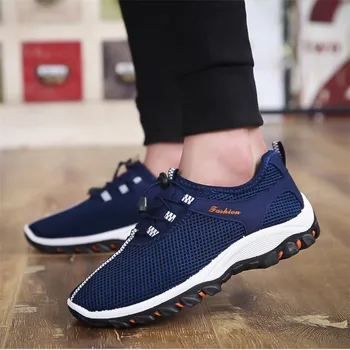 

Casual Shoes Men Lightweight Slip on Shoes Breathable Mesh Sport Male Sneakers Flat Outdoor Footwear Summer Trainers