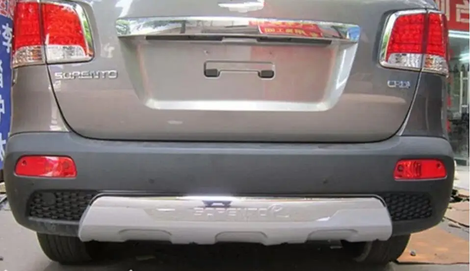 2010-2012 KIA Sorento, автомобильный Стайлинг высокого качества пластик ABS Хром Передний+ задний бампер крышка отделка