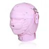 Pink Black SM Exotic toy Fetish Slave Mouth Hood Blindfold Head Mask Party Bdsm Bondage Sex toys Gothic Halloween Cosplay Mask 1