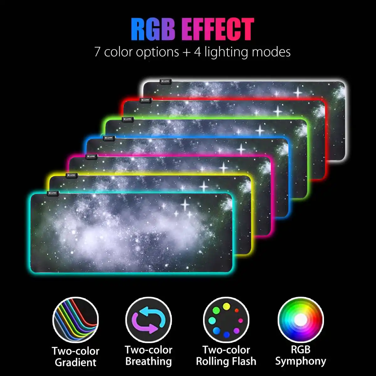 Светодиодный игровой коврик RGB большой коврик для геймера с подсветкой большой компьютерный коврик настольная клавиатура Коврик для мыши 900X350X3 мм