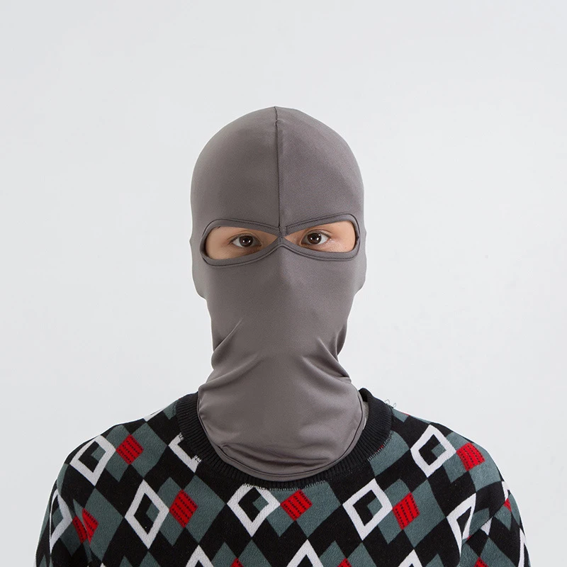 Мотоциклетная маска для лица Флисовая Балаклава зимняя для кепки маска для защиты лица подшлемник тушь для ресниц мото черная маска на рот - Цвет: Серый