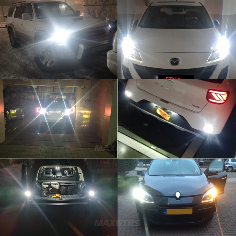 MAXGTRS 2x T10 LED W5W LED  194 168 3030 DRL ڵ ڵ ̵ Ŀ  ʺ ǳ  Ʈ   12V