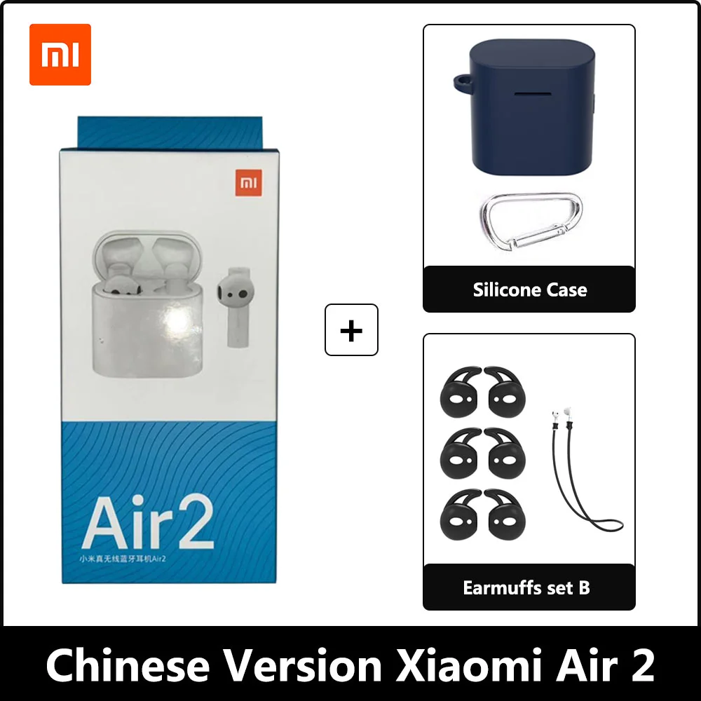 with blue case Oringinal Xiao mi Airdots Pro 2 беспроводные наушники TWS mi True Earbuds 2 LHDC Tap стерео управление Dual mi C ENC с mi c Handsfree - Цвет: with blue case