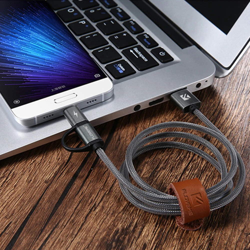 FDBRO Новинка хит QC3.0 usb type C кабель для Note 9 S9 2.8A Micro USB кабель 2 в 1 быстрая зарядка USB C кабель для Note 7