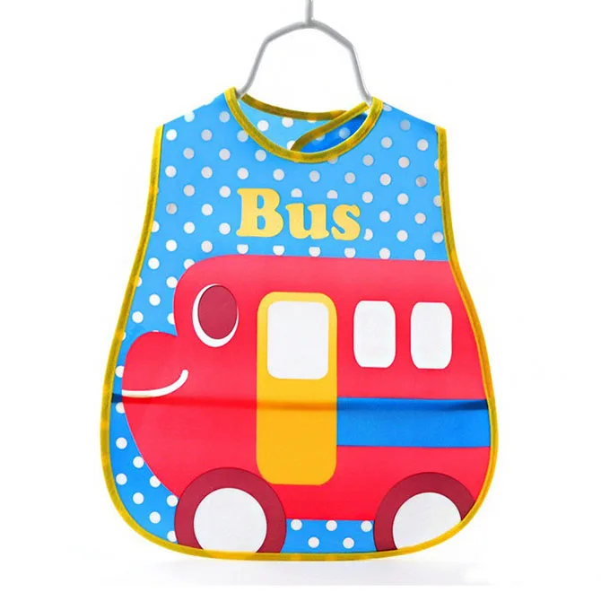 Bus Детские Непромокаемые нагрудники, регулируемые Слюнявчики для детей, нагрудники для малышей, нагрудники для кормления, тканевый фартук для малышей с героями мультфильмов, бандана, нагрудник - Цвет: Bus