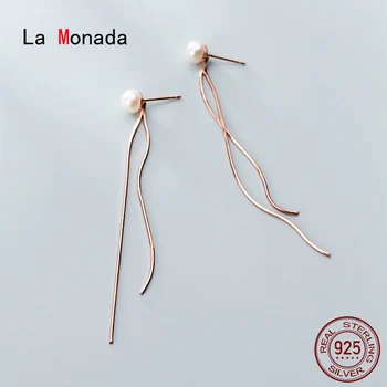 

La Monada Women Stud Earrings Korean 925 Sterling Silver Earrings For Women Jewelry Pearl Hanging Women's Earrings Stylish