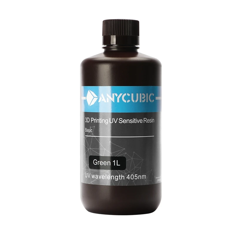 ANYCUBIC 405nm смола для фотонов 3d Принтер lcd чувствительная к ультрафиолету Смола 1Л 500 мл печатный материал светочувствительная УФ смола - Цвет: Green-1L