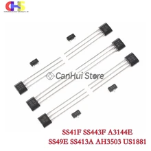 10pcs SS41F SS443F A3144E SS49E SS413A AH3503 US1881 Efeito Hall Sensor Switch 41F 43F 44E 49E 413 503 U18 SMD de Alta Sensibilidade
