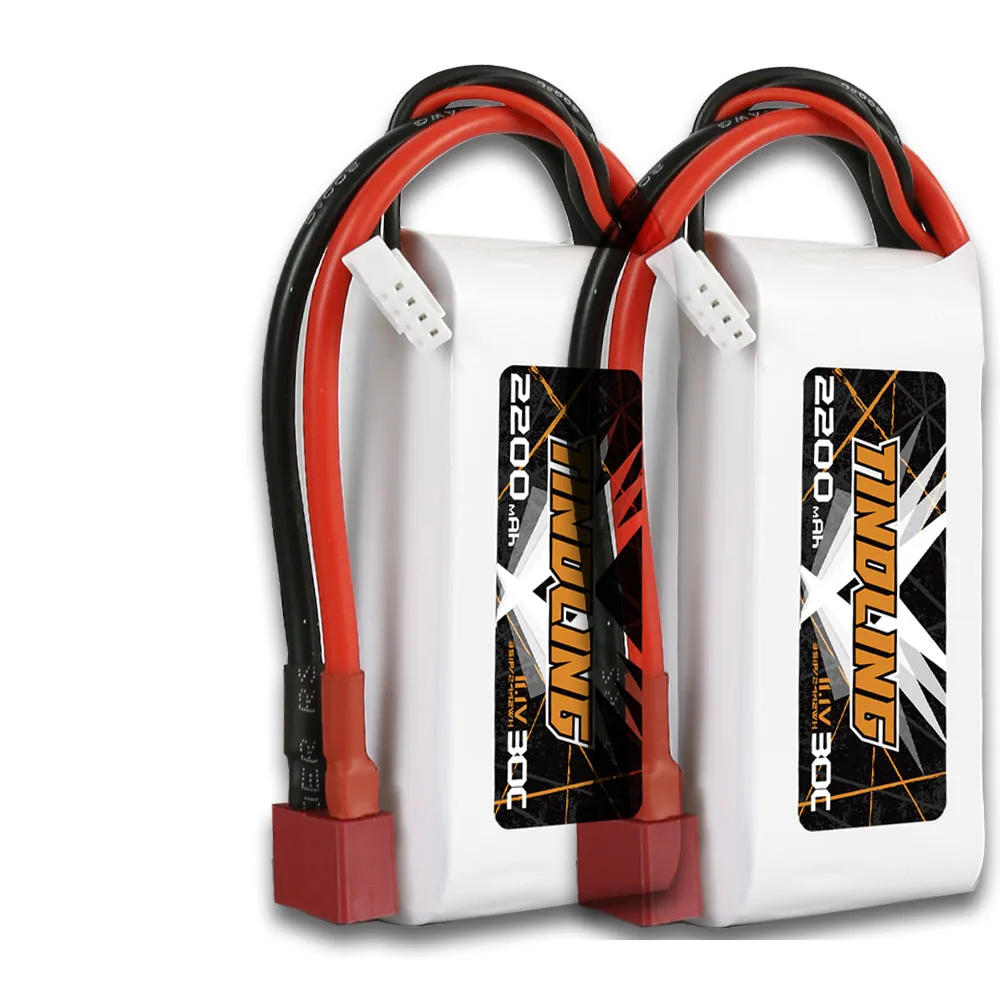 2PCS 2200mAh 30C 11.1V Lipo Battery  For RC Aircraft Quadrotor Drone Airplane 3S Batteries for Battery T Deans plug For RC Drone