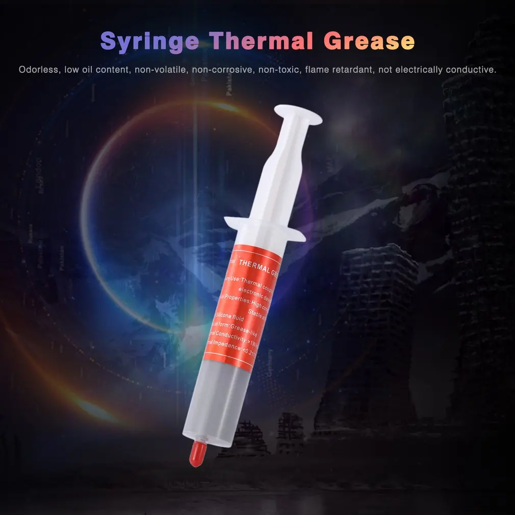 New 30g Syringe Thermal Grease gray CPU Chip Heatsink Paste Conductive Compound ABS Material Wholesale